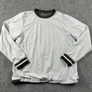 Municipal Windbreaker Pullover Mens XXL Grey Crew Neck Long Sleeve Active Jacket